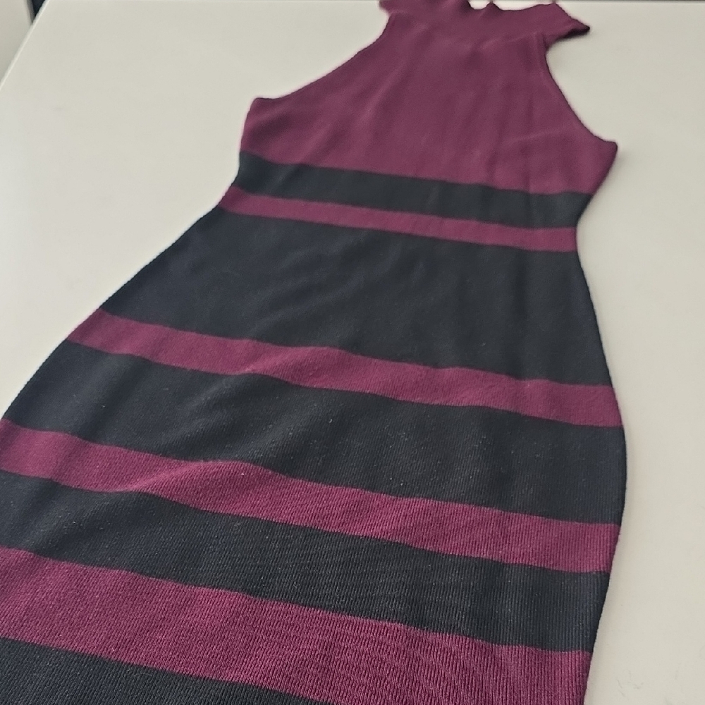 Revamped Elegant Backless Dress in Purple and Black